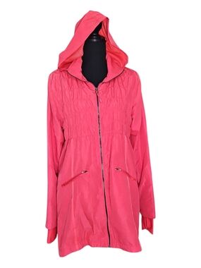 Mondetta Coral Pink Hooded Zip Jacket Size Large